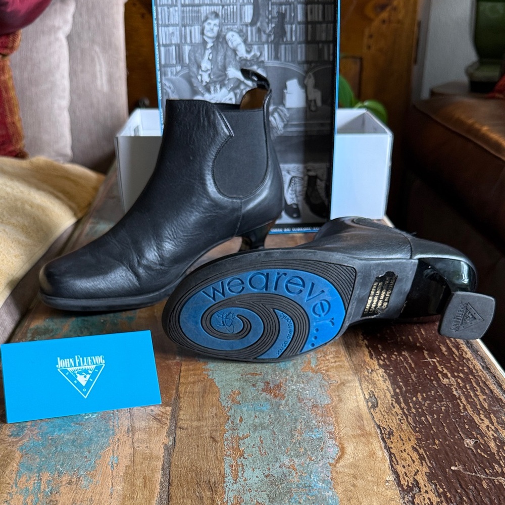Fluevog ankle boots. Slightly worn…only a handful of times. Otherwise in a box.